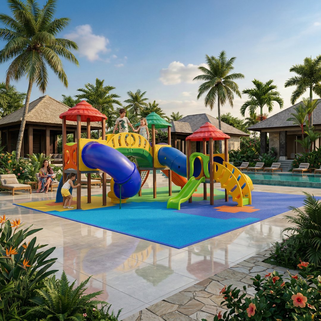 Projeto de playground completo para resort