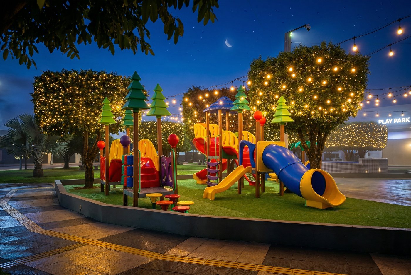 Pra&ccedil;a p&uacute;blica com playground robusto para alto fluxo