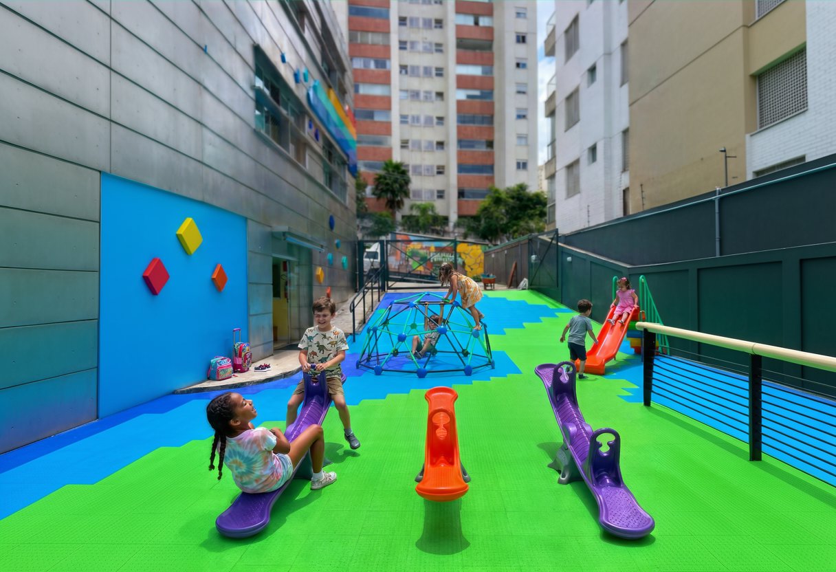 &Aacute;rea de integra&ccedil;&atilde;o com playground escolar